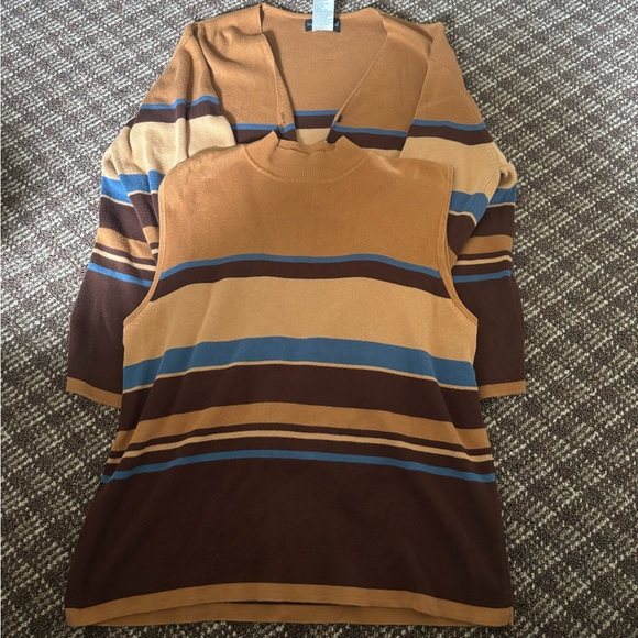 Chic Striped Sweater Dress - Picture 1 of 3